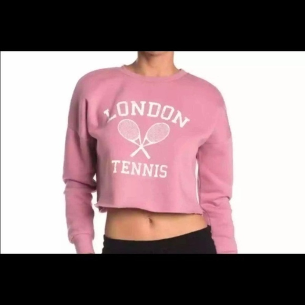 Abound Cropped London Tennis Sweatshirt NWT NEW